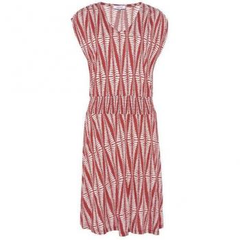 Lascana Damenkleid Jersey Gr. 40, orange bedruckt