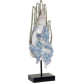 Buddha Deko-Objekt aus Harz und MDF (14 x 11 x 41 cm)