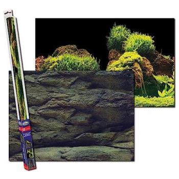 Poster Décoratif Aquarium 150x60 cm Roche et Végétaux