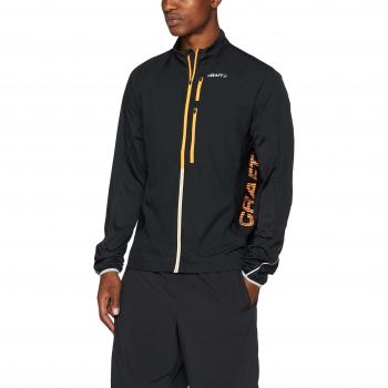 Craft Herren Breakaway Outdoorjacke – Schwarz/Orange, XL