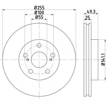 HELLA Bremsscheibe 8DD 355 112-031