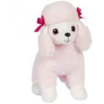 Peluche Perrita Marilyn Rosa con Lazos 30 cm