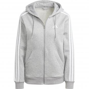 Felpa da donna con cappuccio e zip adidas Essentials 3-Stripes