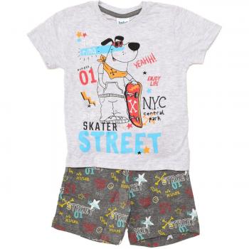 Conjunto de Pijama de Verano con Tobogán: Manga Corta 3 años Gris