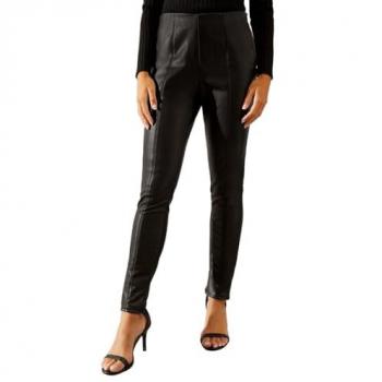 Black Faux Leather Leggings for Women