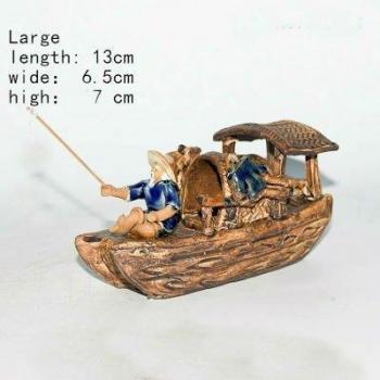 Ceramic Boat Ornament for Aquarium
