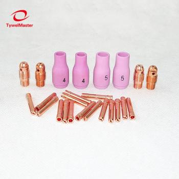TIG Argon – Ensemble de buses 1.0/1.6 mm (24 pièces) – WP9, WP9V, WP9FV