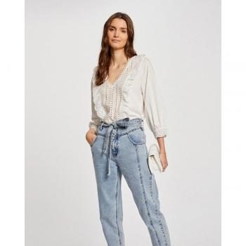 Morgan Écru Bluse 241-TAROSA Regular Fit S für Frauen