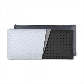 Almohada Viscoelástica Carbono Activo 34x80cm con Núcleo Indefomable y Funda Bicolor
