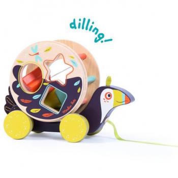 Toucan Pull Toy with Shapes