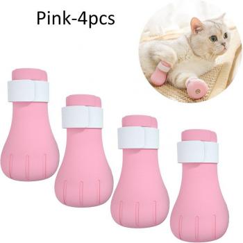 4Pcs Cat Bathing and Grooming Boots