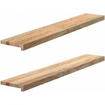 Davanzale Doppio 120x20x2 cm, Legno di Rovere Non Trattato