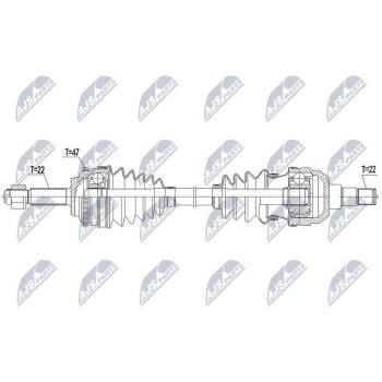 NTY NPW‑DW‑043 Precision Drive Shaft