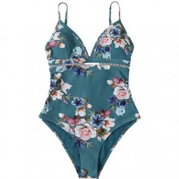 CUPSHE Women's Yellow Pear Floral Swimwear
