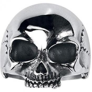 Hard & Heavy Silver Skullring för Herren