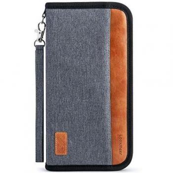 RFID-geschützte Reisepasshülle Grau – Ideal für Familie und Alleinreisende