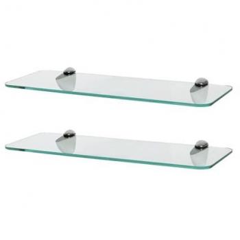 Floating Glass Bathroom Shelves