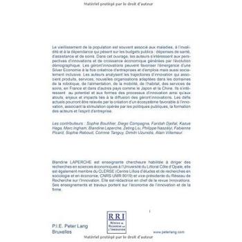 Géront'innovations: Trajectoires d'innovation dans une économie vieillissante