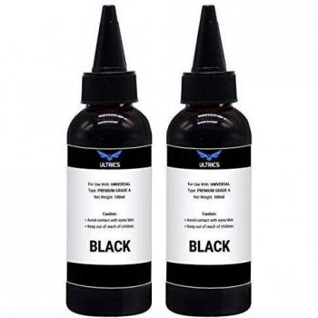 Ricarica Universale Cartuccie Stampanti ULTRICS 2x70ml Nero Compatibile con Brother Canon Dell HP Epson Lexmark Xerox