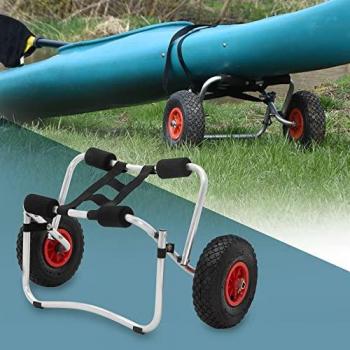 Kajak trolley 72x32x46 cm aluminium belastbaar tot 70 kg