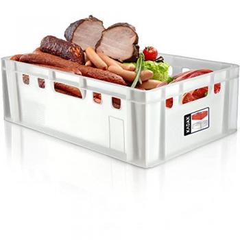E2 Heavy Duty Meatseller Crate – 60x40 cm HDPE with Convenient Grips