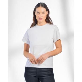 Camiseta de mujer de algodón orgánico con cuello redondo