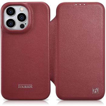 Magnetico iCarer CE Red – Cover Smartphone in Pelle per iPhone 14 Pro