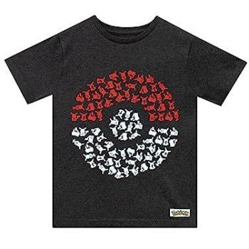 Kids’ Black Pokéball Top for Ages 6‑7