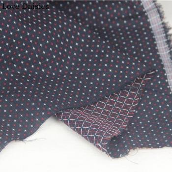 Tejido Sashiko negro 100% algodón para camisetas y vestidos hechos a mano