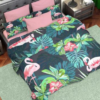 Housse de Couette PETTI Artigiani Italiani, 180x200, Rose, Satin 100%