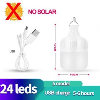 Bombilla Solar y USB para Aventuras al Aire Libre