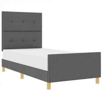 Vidaxl Fabric Bed Frame 100x200 Dark Grey