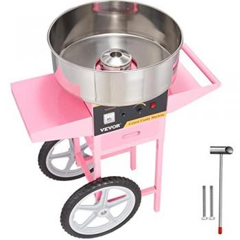 VEVOR 1000 W Commercial Floss Maker with Cart, Stainless Steel Bowl & Drawer
