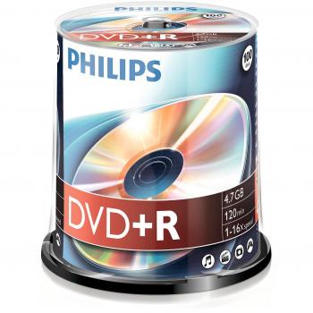 DVD+R Philips 4,7GB 16x 100 unités