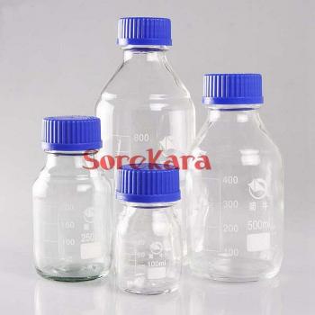 100ml Blue Screw Cap Round Glass Reagent Bottle