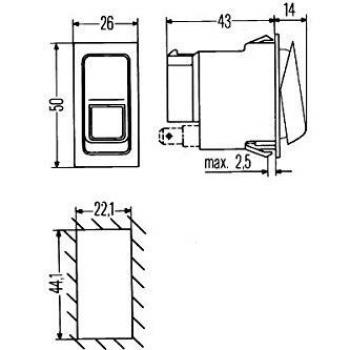 Switch 6RH 007 832‑331 – New OE Replacement