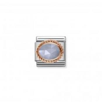 Nomination Ladies' Composable Links Classic Stone Rose Gold Banded Agate Bracelet 430507/3