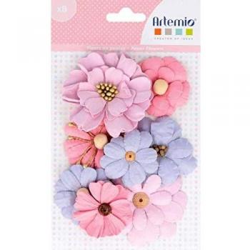 Fleurs en papier avec perles