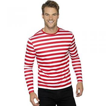 T-shirt rouge à rayures pour adultes