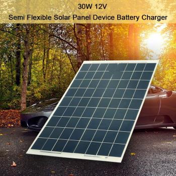 30W 12V Semi-Flexible Solar Charger