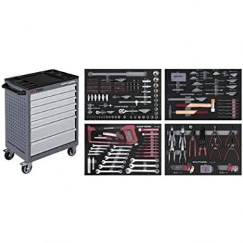KRAFTWERK KRA 102.117.103 BASIC LINE Carro de taller BT700, 7 cajones, equipado con 337 piezas