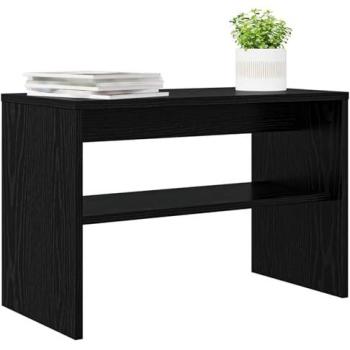 Compact Black Oak TV Cabinet – 60×30×40 cm (Engineered Wood)
