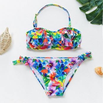 Ruffled Two-Piece Bathing Suit for Girls 7-16 Years
