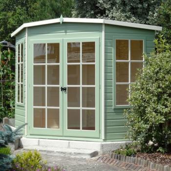 Shire Hampton Corner Wooden Summerhouse 8ft x 8ft
