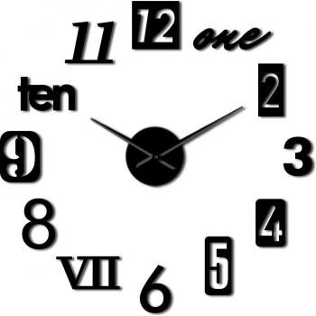 Acryl Wanduhr mit römischen Ziffern und kreativen Designs
