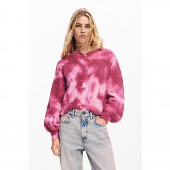 Felpa Rosa Desigual Flat Knit Donna XXL