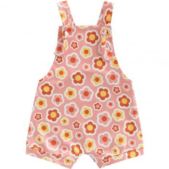 Pelele niño fresco con nudo floral y tirantes suaves