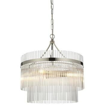 Marietta 3 Light Ceiling Pendant Bright Nickel