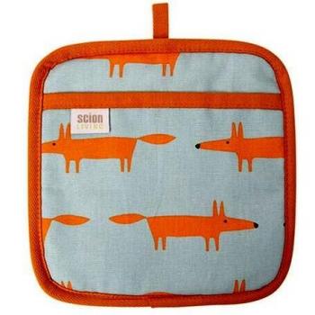 Mr Fox Blue and Orange Kitchen Pot Holder