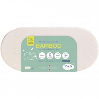 Matelas de couffin Bamboo, déhoussable, 32 × 72 cm